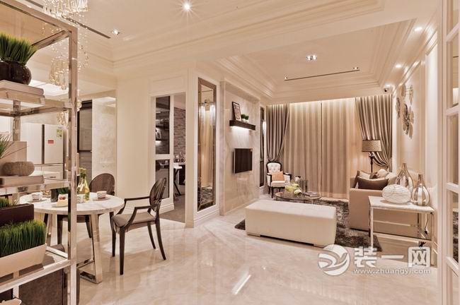 香槟色的美式风格家 年轻人都喜欢南宁这款装修案例